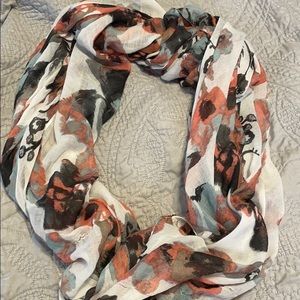 Floral Pattern Infinity Scarf